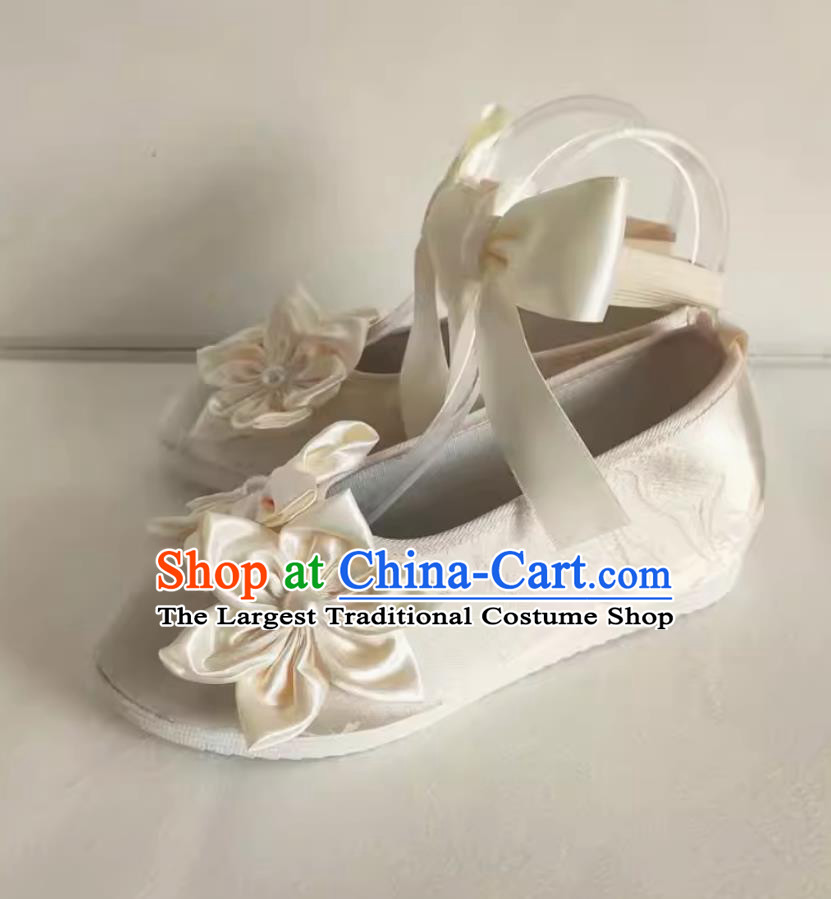 Fifth Personality Little Girl Cosplay Shoes Eurydice Cosplay Height Increasing Ethnic Style Embroidered Hanfu Shoes