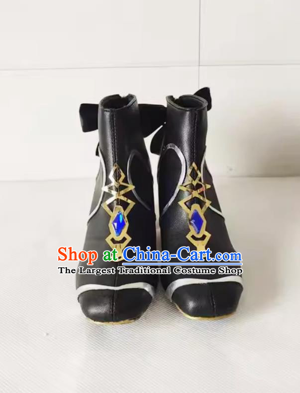 Genshin Impact Cos Navia Women Shoes Cosplay Game Animation Props Shoes