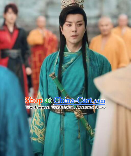 Chinese TV Series The Blood of Youth Eunuch Jin Xian Costume Ancient Swordsman Green Garment Clothing