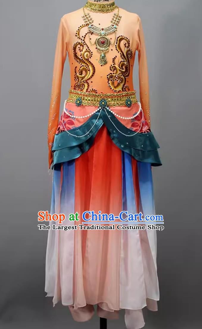 China Dunhuang Feitian Dance Outfit Children Group Flying Apsaras Dance Costume Chinese Classical Dance Clothing