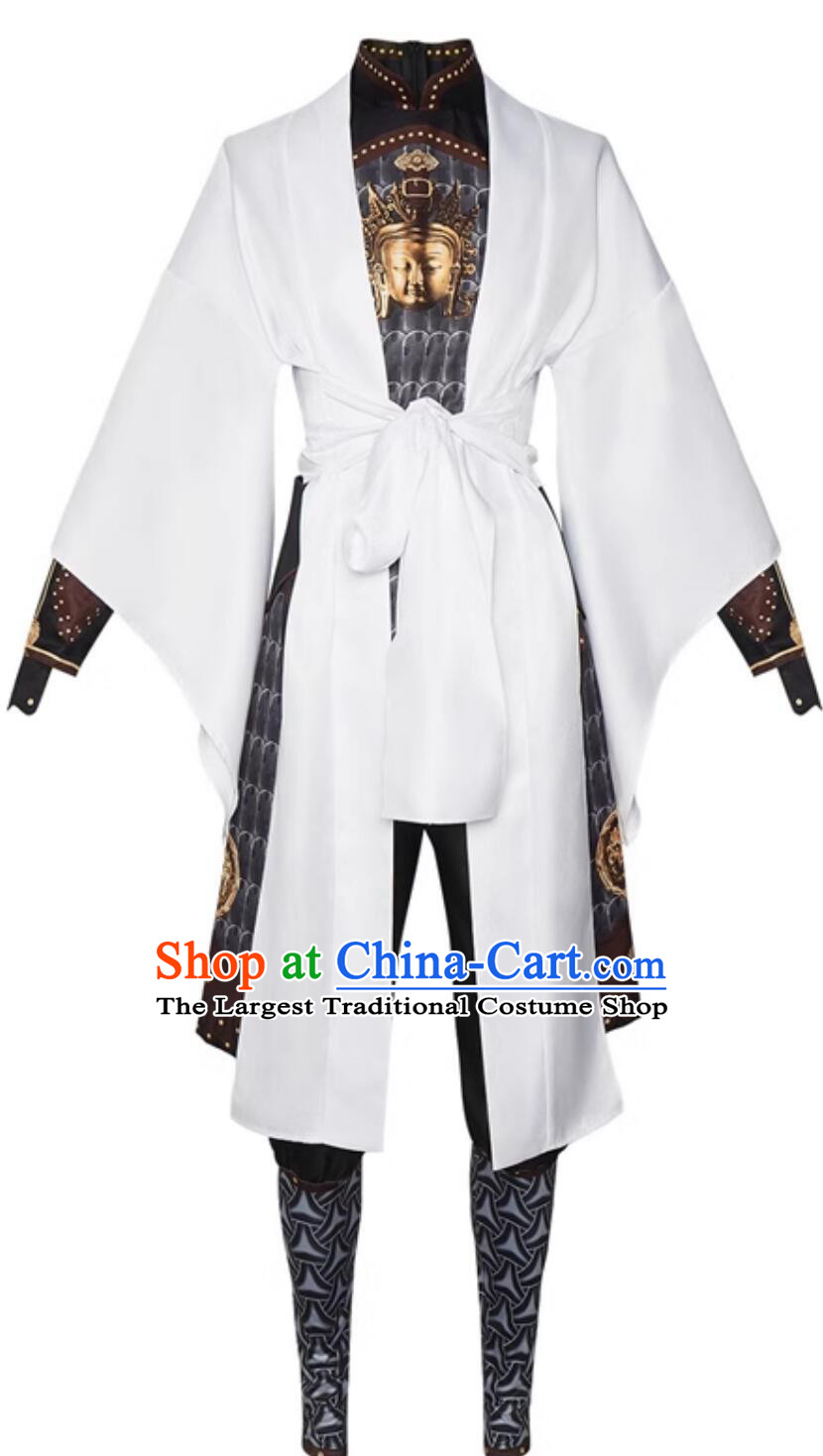 Ancient Chinese Warrior Clothing Black Myth Wukong Erlang God Outfit Halloween Cosplay Yang Jian Costume