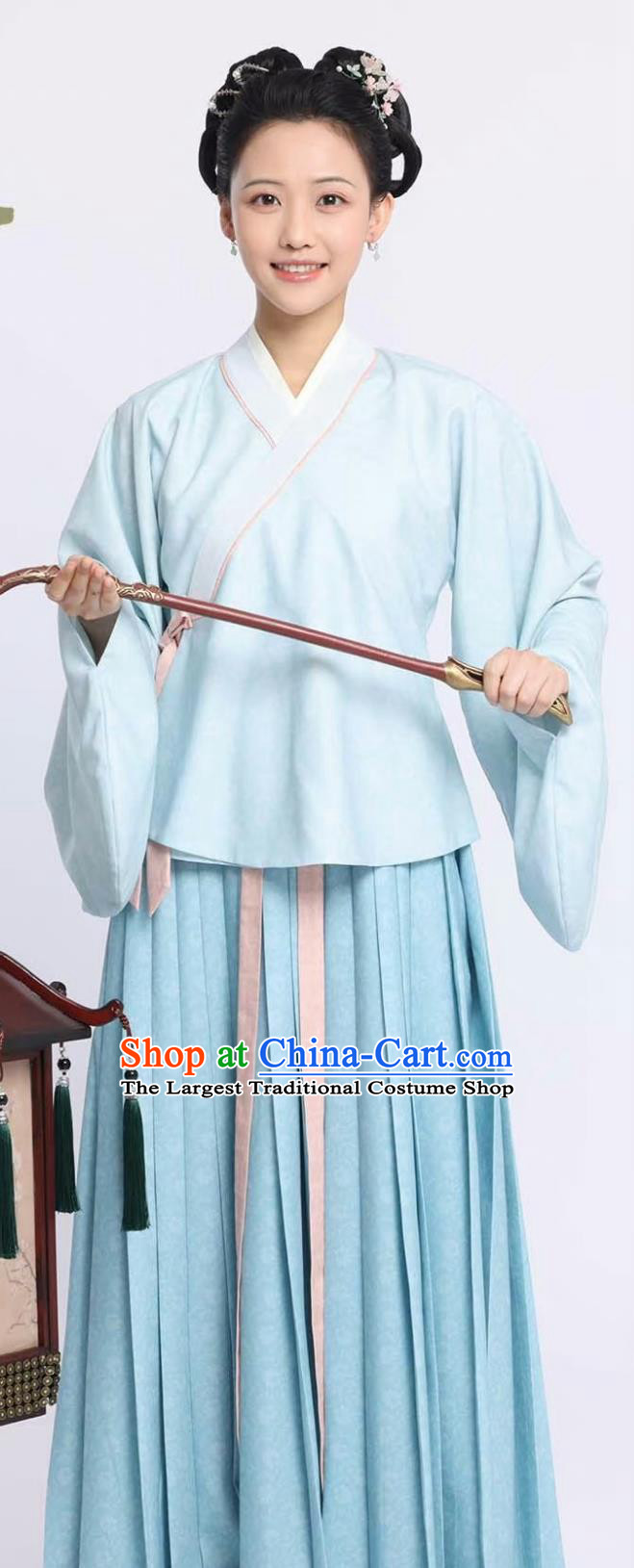 Traditional Chinese Ming Dynasty Hanfu TV Drama Story of Kunning Servant Woman Tang Er Costume Ancient China Palace Lady Clothing