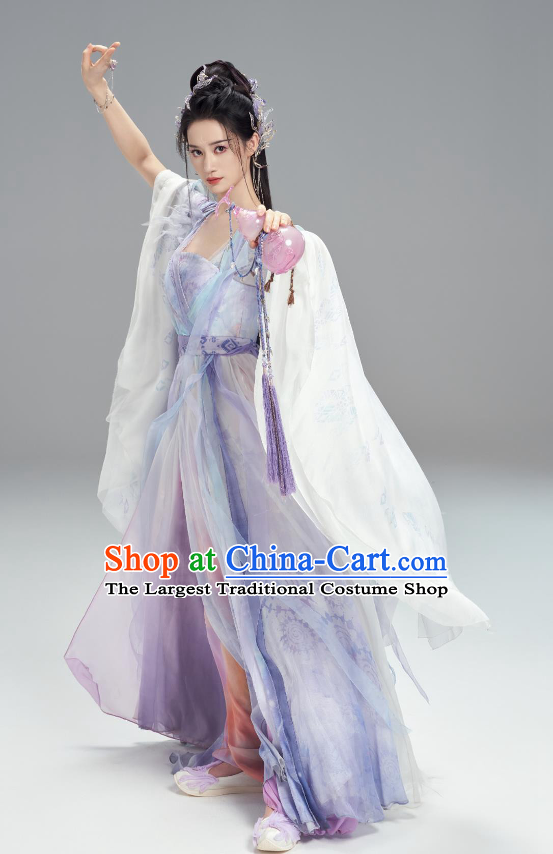 Chinese TV Series Fox Spirit Matchmaker Red Moon Pact Master Tushan Ya Ya Purple Dress Ancient China Fairy Princess Clothing