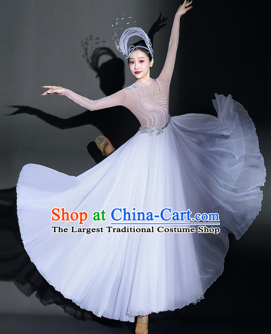 Chinese Classical Dance Dress Women Group Dance Costume Traditional Dance Clothing