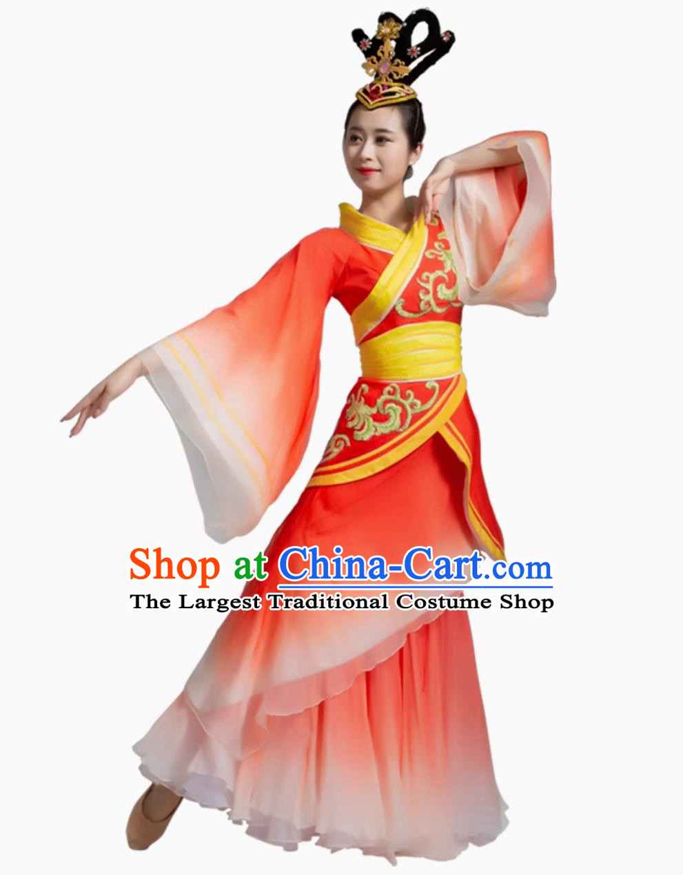 Women Hanfu Dance Clothing Chinese Classical Dance Red Dress Traditional Water Sleeve Dance Costume