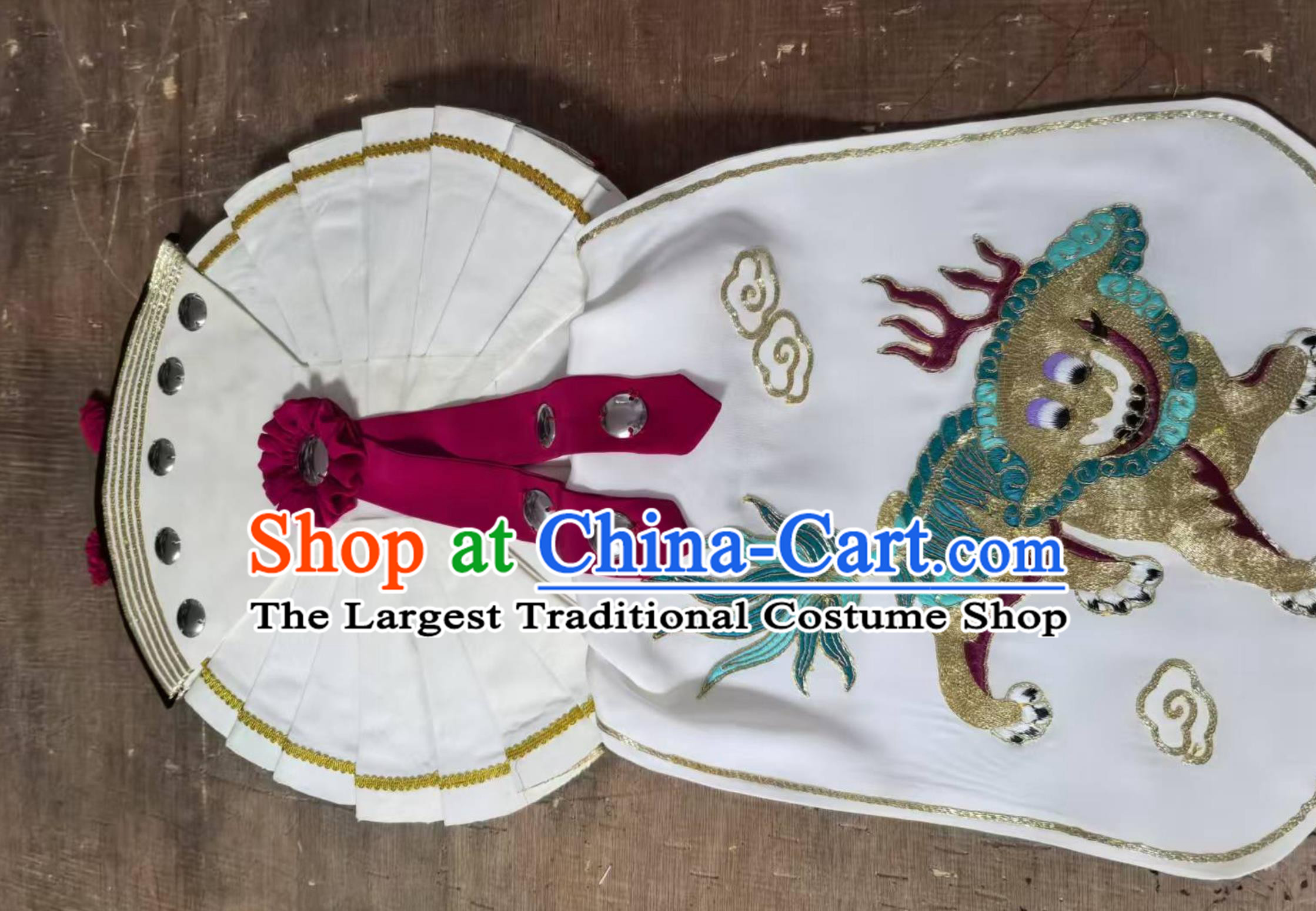 Handmade Chinese Beijing Opera Wusheng Headwear Cantonese Opera Warrior Headgear
