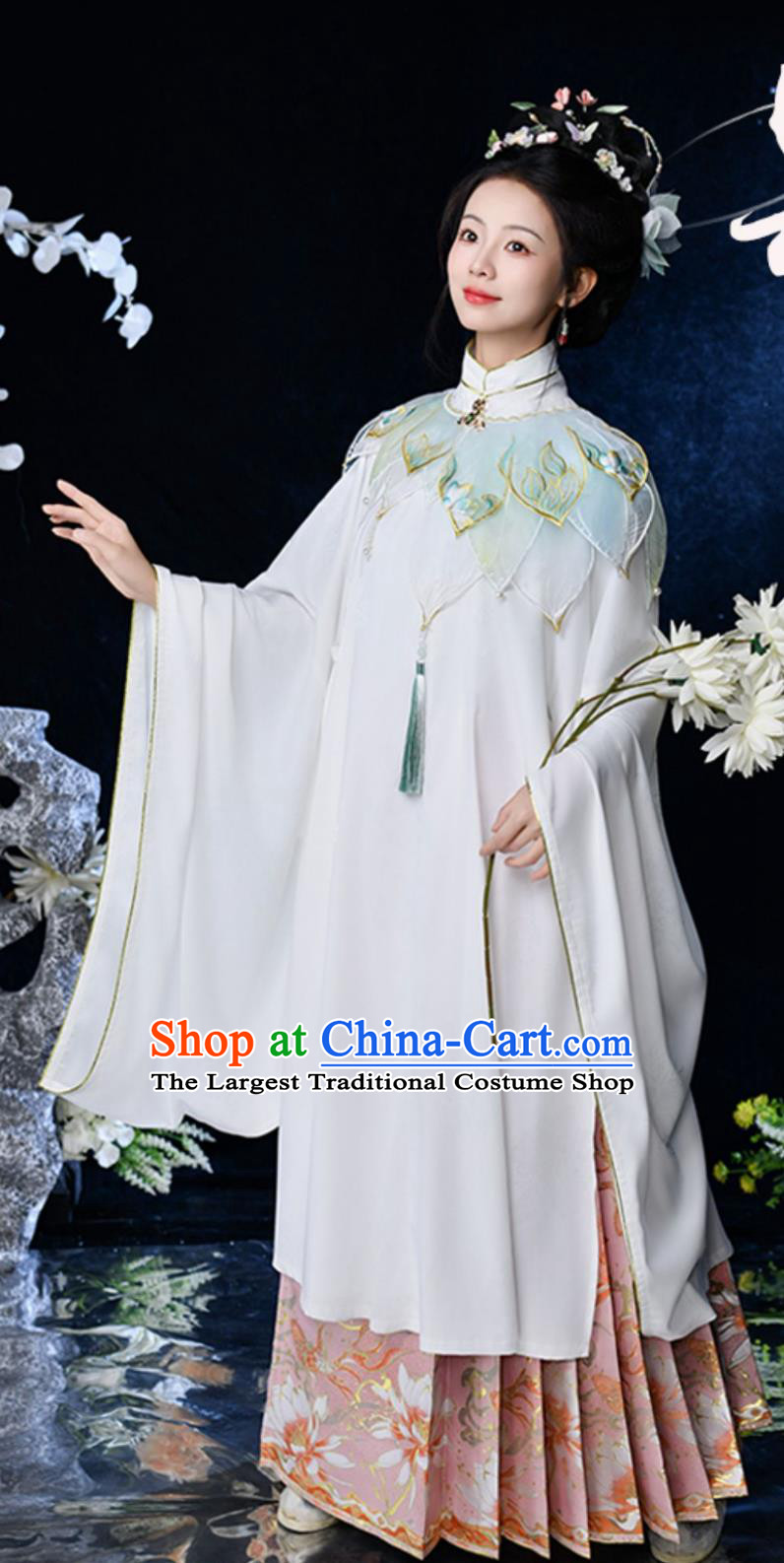 Ancient Palace Princess Clothing Chinese Ming Dynasty Noble Woman Costumes China Traditional Hanfu Blouse and Skirt Complete Set