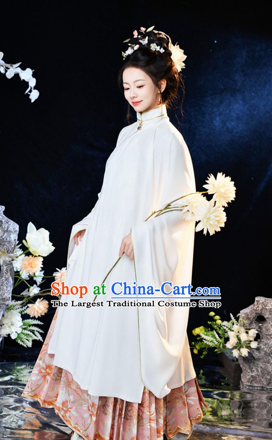 Ancient Palace Princess Clothing Chinese Ming Dynasty Noble Woman Costumes China Traditional Hanfu Blouse and Skirt Complete Set