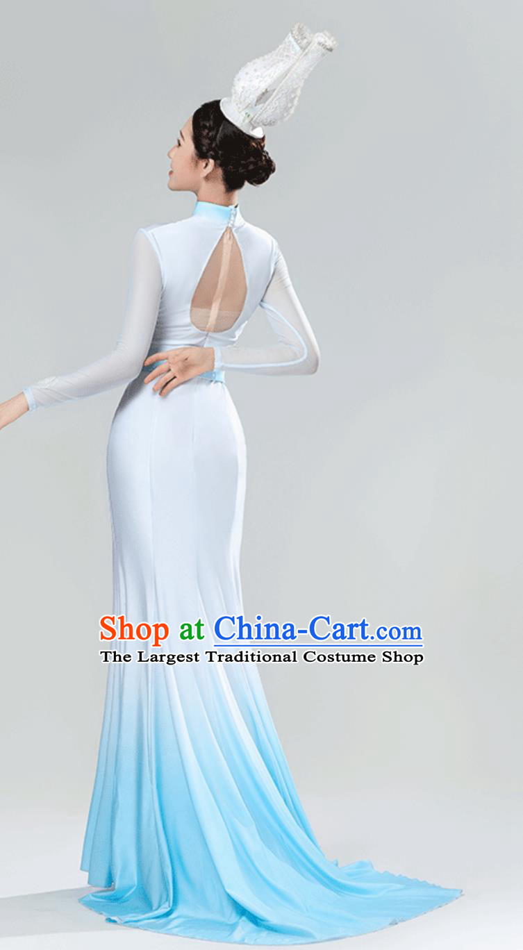 China Spring Festival Gala Performance Dress Modern Dance Costume Porcelain Shadows Women Group Dance Clothing