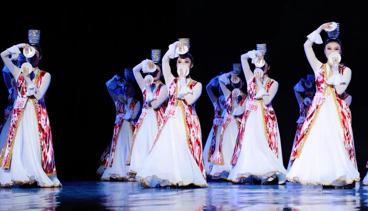 Xinjiang Dance Performance Costume Women Uyghur Dance Atlas Dress Chinese Ethnic Dance Clothing