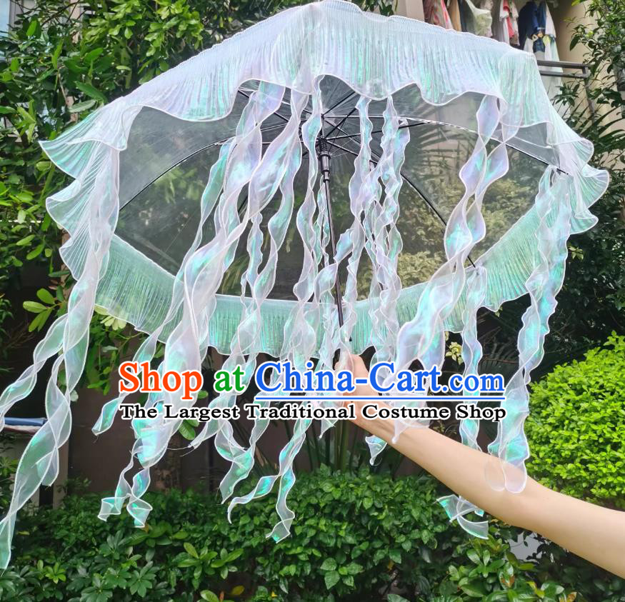 Lighthouse Jellyfish Glow In The Dark Umbrella Fashion Show Cosplay Prop Mermaid Dance Umbrella