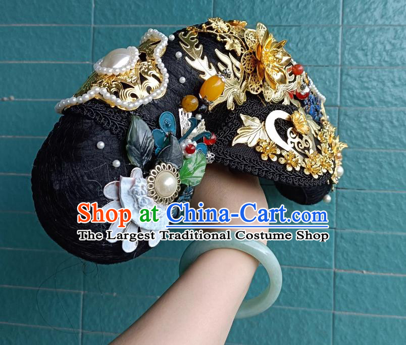 Empresses In The Palace Consort Hua Headdress Qing Dynasty Royal Empress Dianzi Crown Headwear Ancient Chinese Court Hair Ornaments