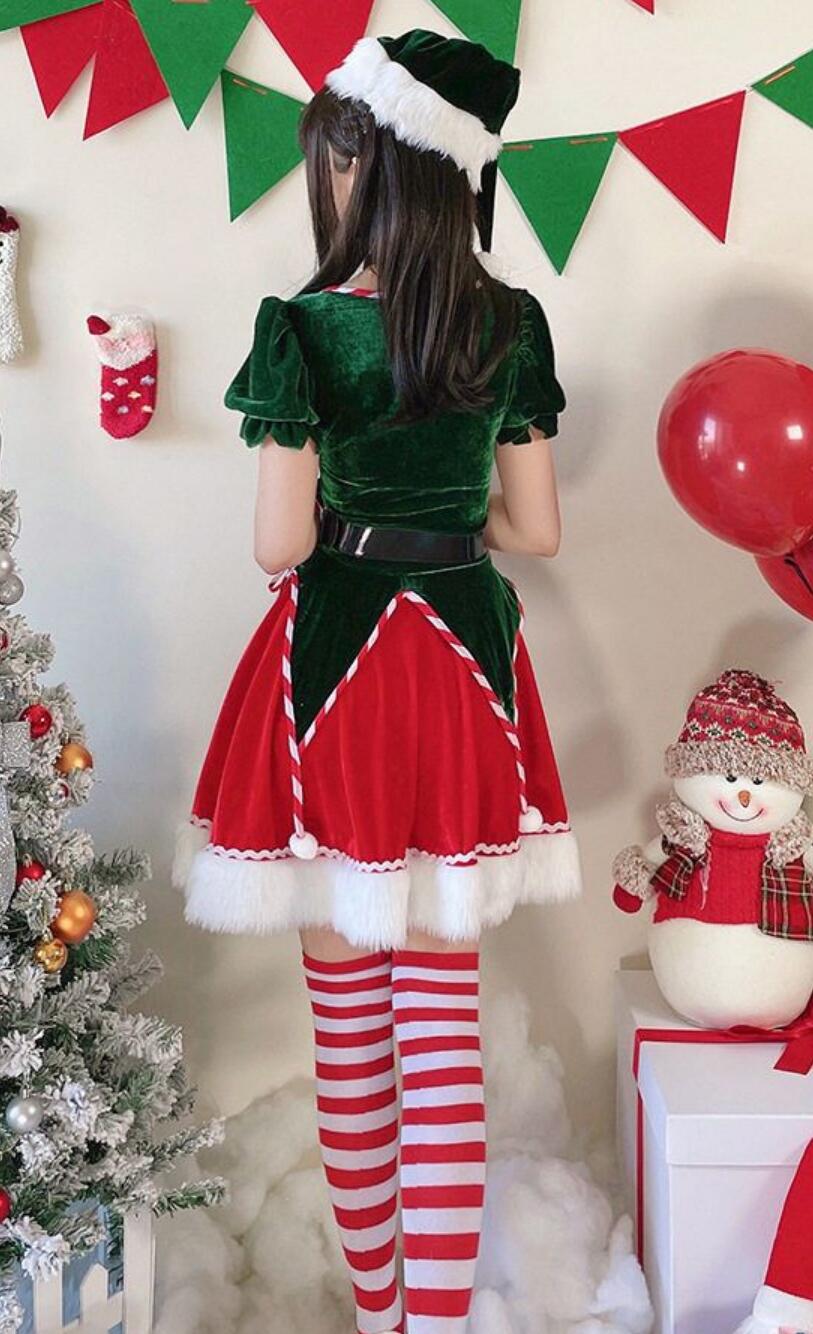 Christmas Tree Outfit Women Christmas Costume Stage Performance New Year Party Dress