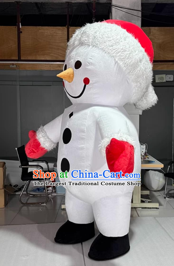 Snowman Inflatable Cartoon Costume New Year Event Performance Mascot Clothing