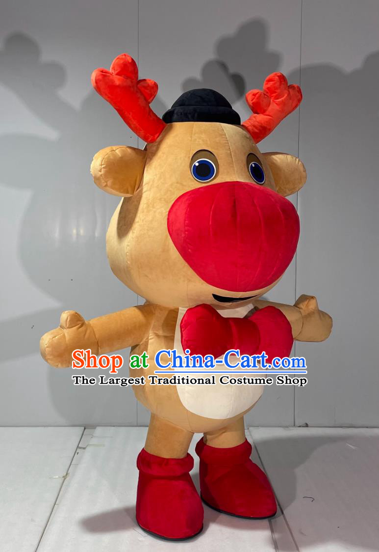 Christmas Reindeer Inflatable Cartoon Costume Halloween Event Performance Mascot Clothing