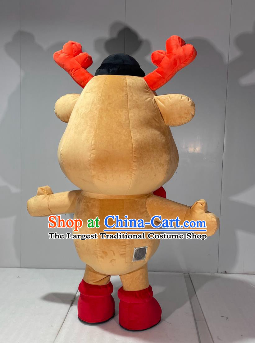 Christmas Reindeer Inflatable Cartoon Costume Halloween Event Performance Mascot Clothing