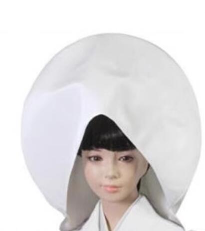 Handmade White Hat Japanese Bride Shiromuku Kimono Headpiece Japan Wedding Headwear