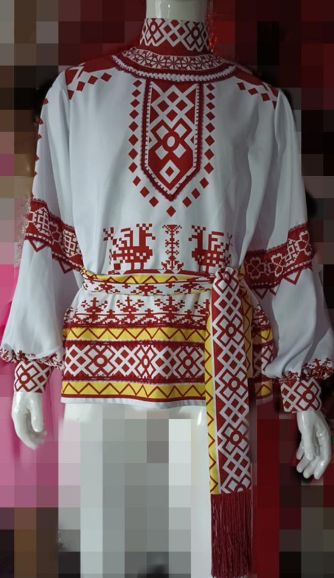 Russian Folk Dance Performance Costume Restaurant Bar Waiter Mens Attire White Shirt