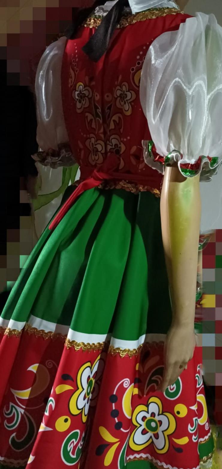 Printed Russian Traditional Dress Folk Dance Performance Dress Women Western Restaurant Waitress Costume