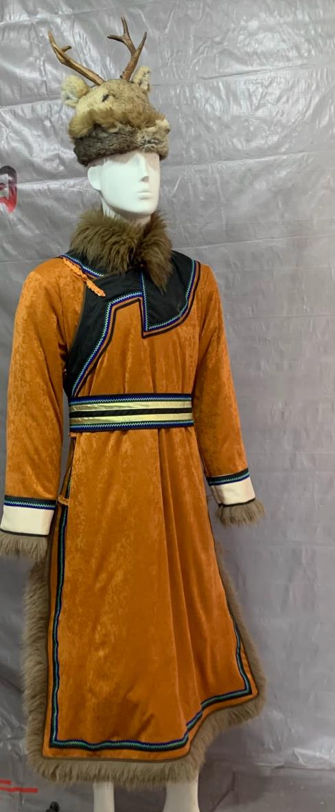 Chinese Minority Folk Dance Clothing Oroqen Ethnic Minority Stage Performance Costume