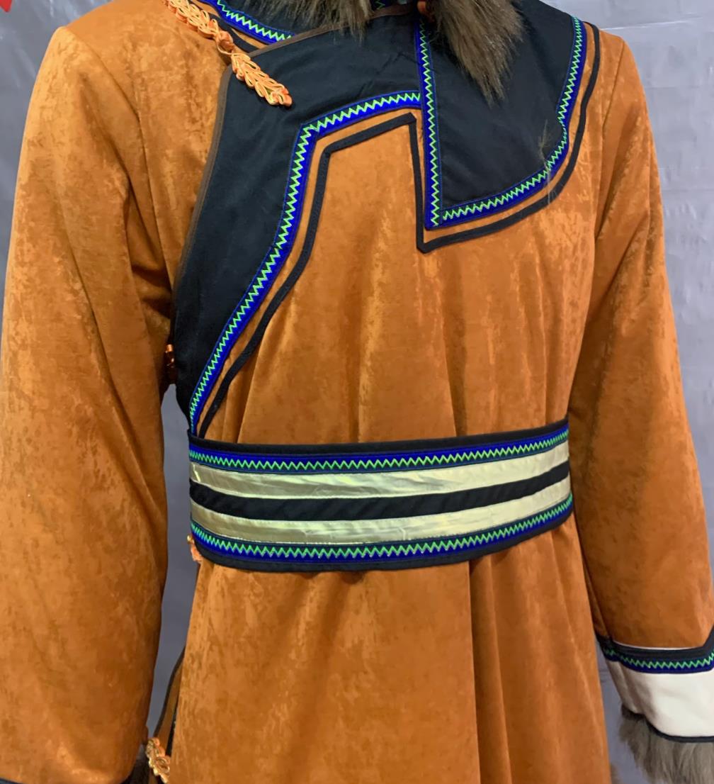 Chinese Minority Folk Dance Clothing Oroqen Ethnic Minority Stage Performance Costume