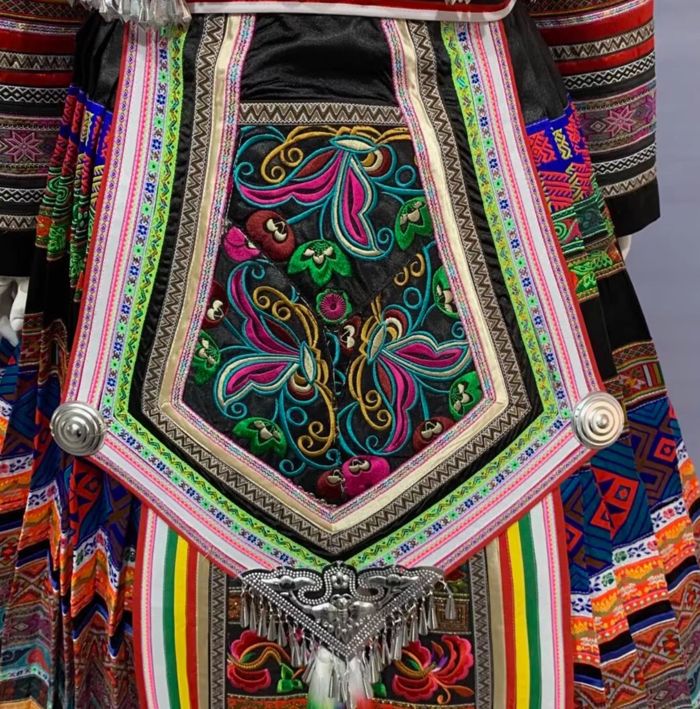 Yao Ethnic Costume Chinese  Nationalities Performance Dance Wear Minority Stage Outfit