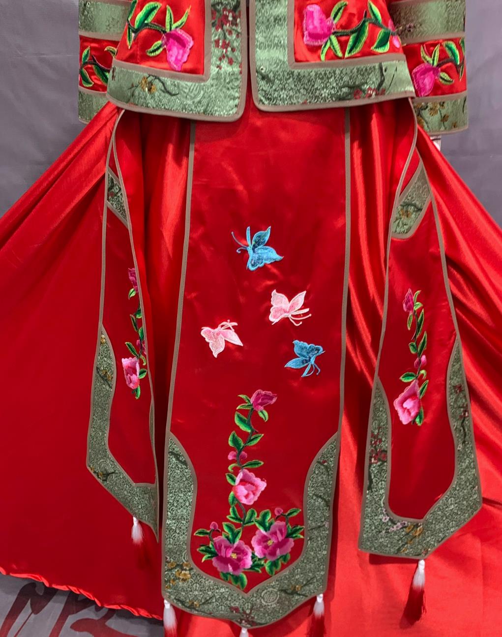 Xibe Ethnic Women Costume Chinese  Minority Costumes Fashion Show Performance Bayin Dance Outfit