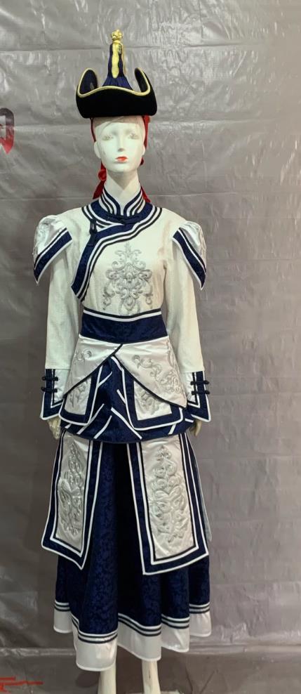 Mongolian Ethnic Costume Chinese Mongol Minority Nationality Performance Traditional Dress
