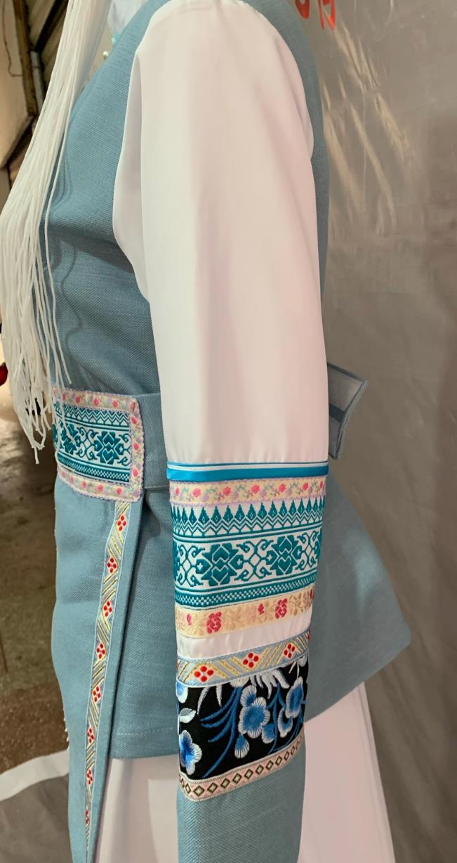 Bai Ethnic Women Costume Yunnan Dali Minority Traditional Dress Chinese Folk Dance Performance Clothing