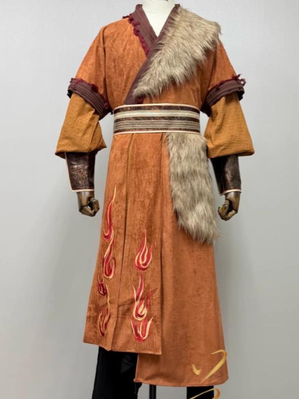 Mongolian Robe Chinese Minority Genghis Khan Costume Ancient Swordsman Desert Warrior Clothing