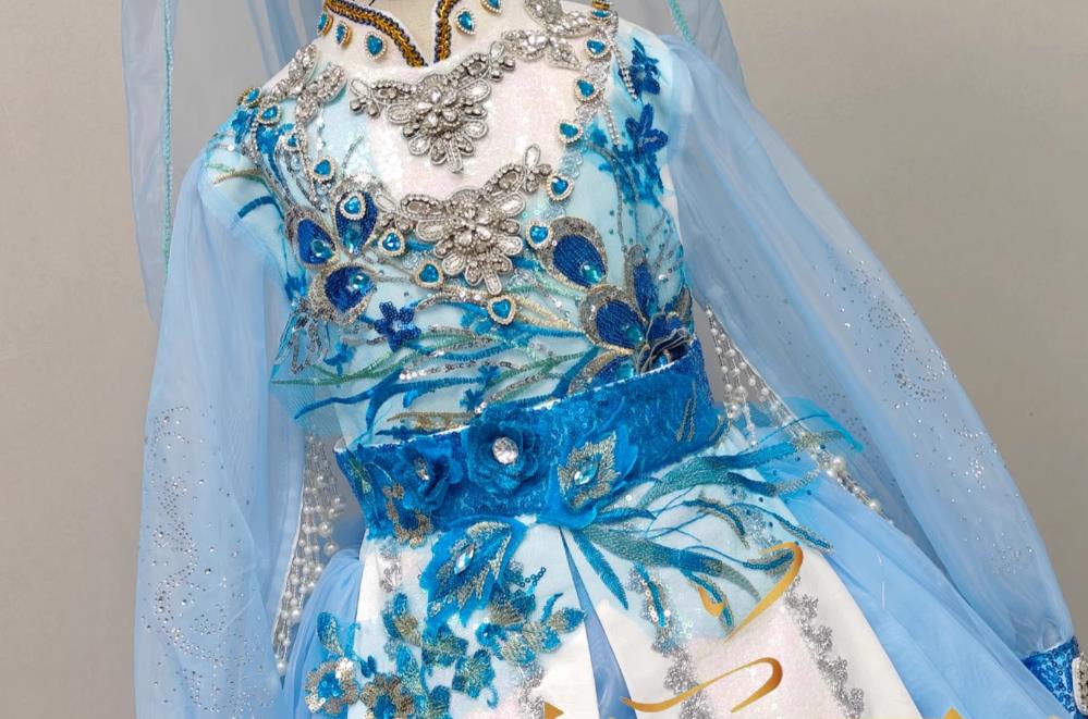 Ethnic Girl Dress Chinese Hui Nationality Minority Stage Performance Costume