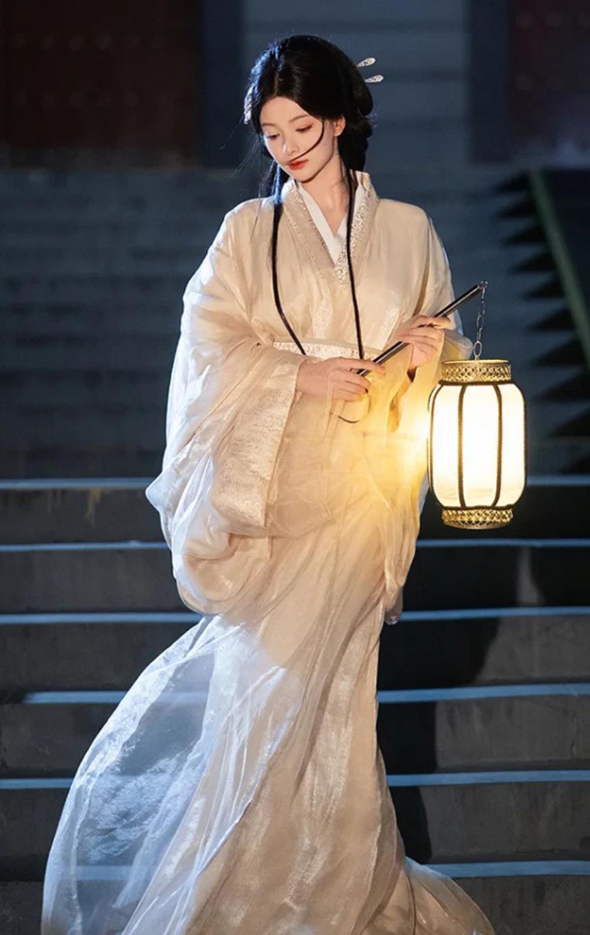 Ancient Beauty Wide Sleeves Costume Women Warring States Robe Chinese Hanfu Dress