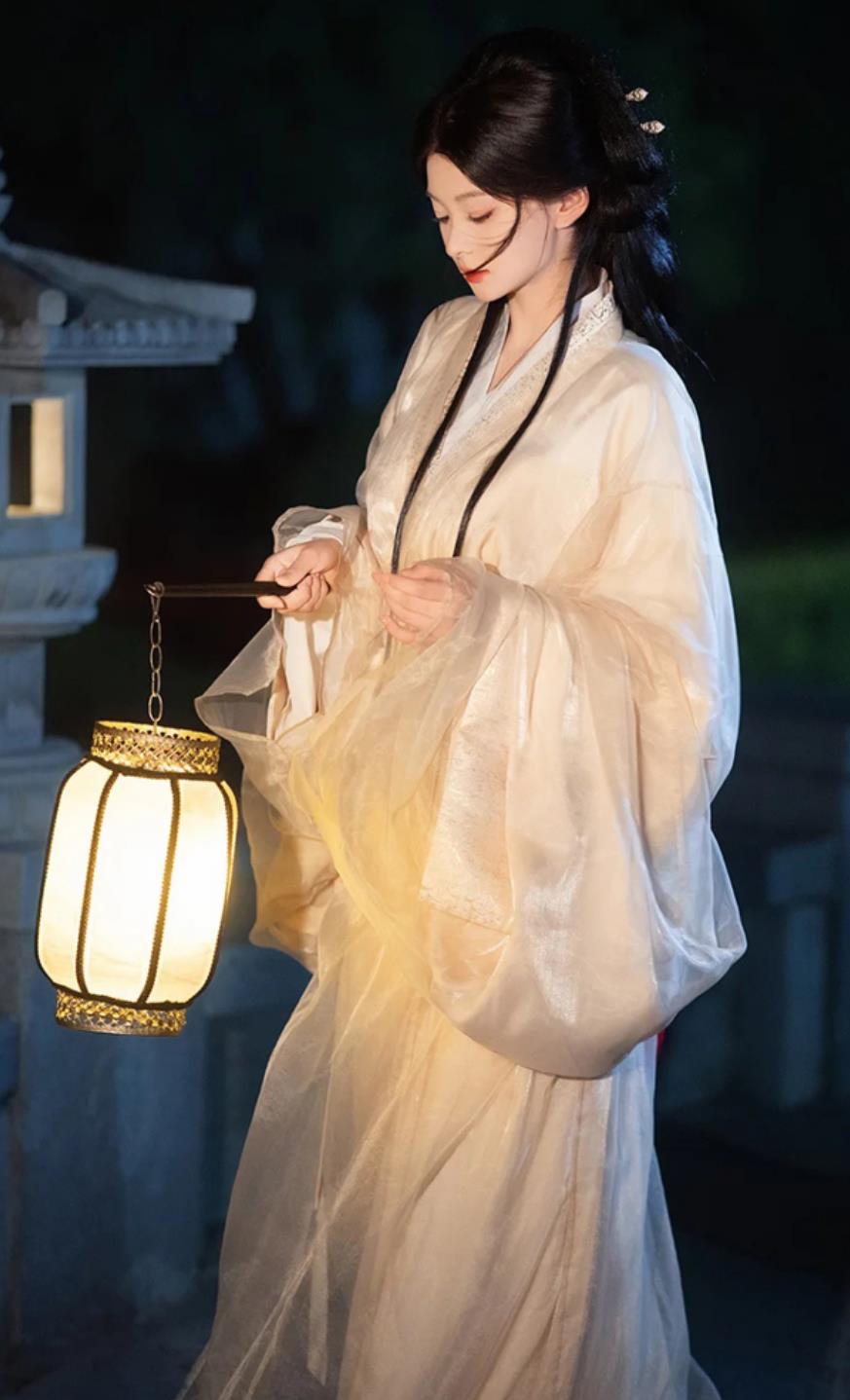 Ancient Beauty Wide Sleeves Costume Women Warring States Robe Chinese Hanfu Dress