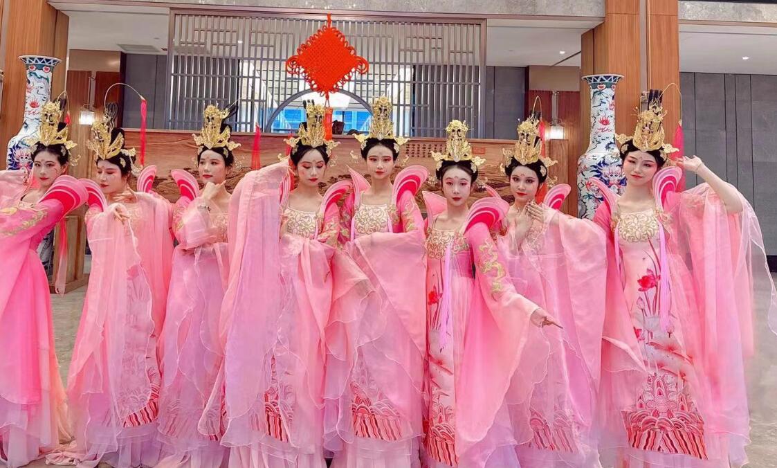 Opening Dance Beauty Dance Costume Tang Dynasty Pink Hanfu Dress Chinese Elegant Wide Sleeve Performance Attire