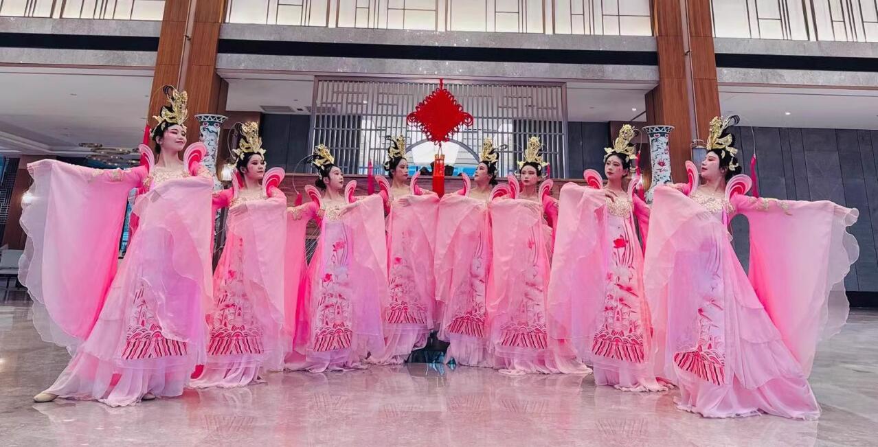 Opening Dance Beauty Dance Costume Tang Dynasty Pink Hanfu Dress Chinese Elegant Wide Sleeve Performance Attire