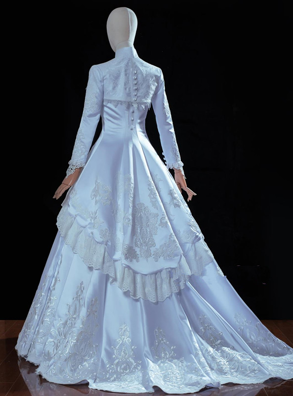 Final Fantasy XIV Wedding Dress Halloween Costume Ceremony Bride Gown Cosplay Princess Clothing
