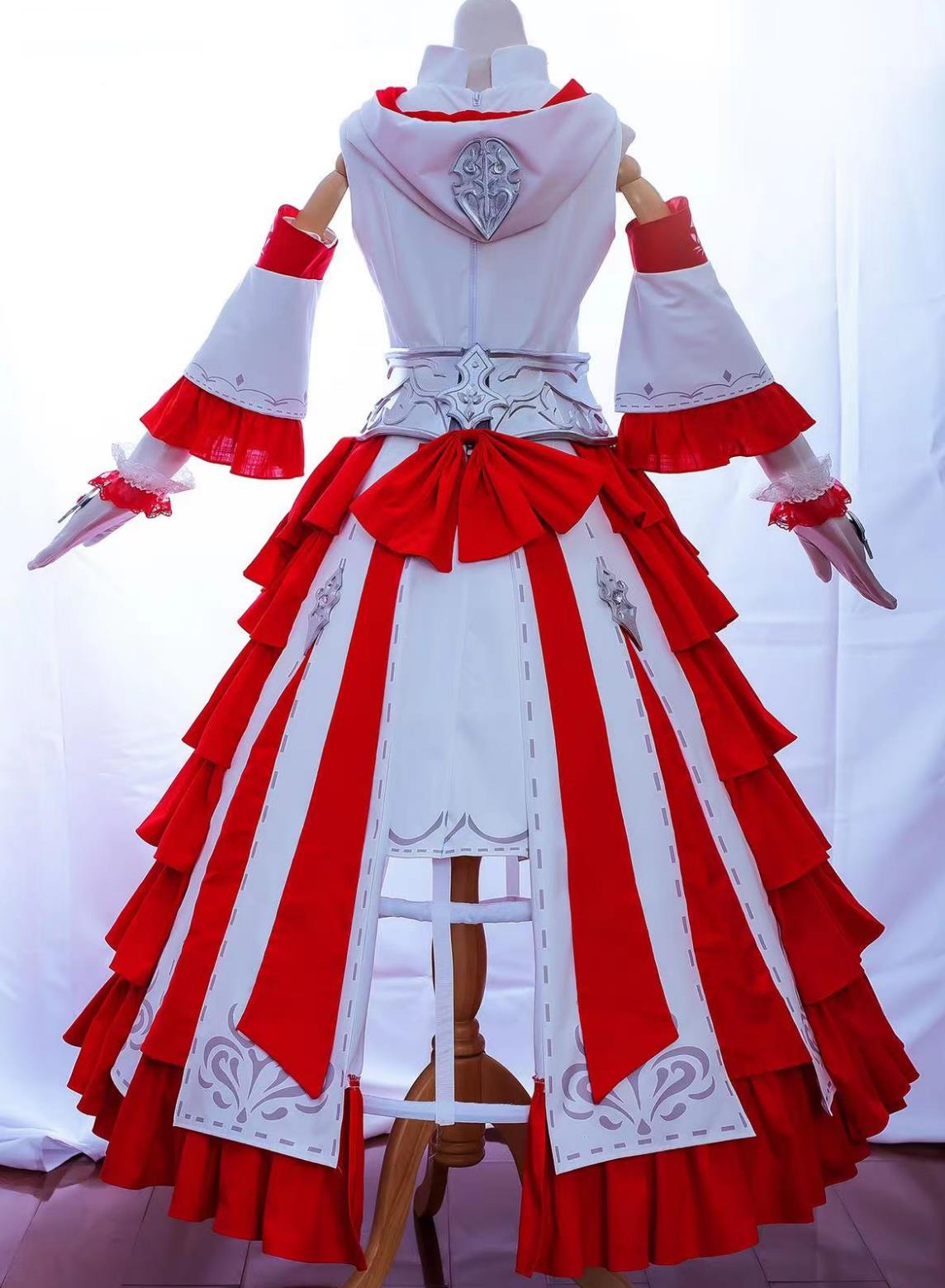 Final Fantasy XIV White Mage Dress Halloween Cosplay Manifestation Costume Set