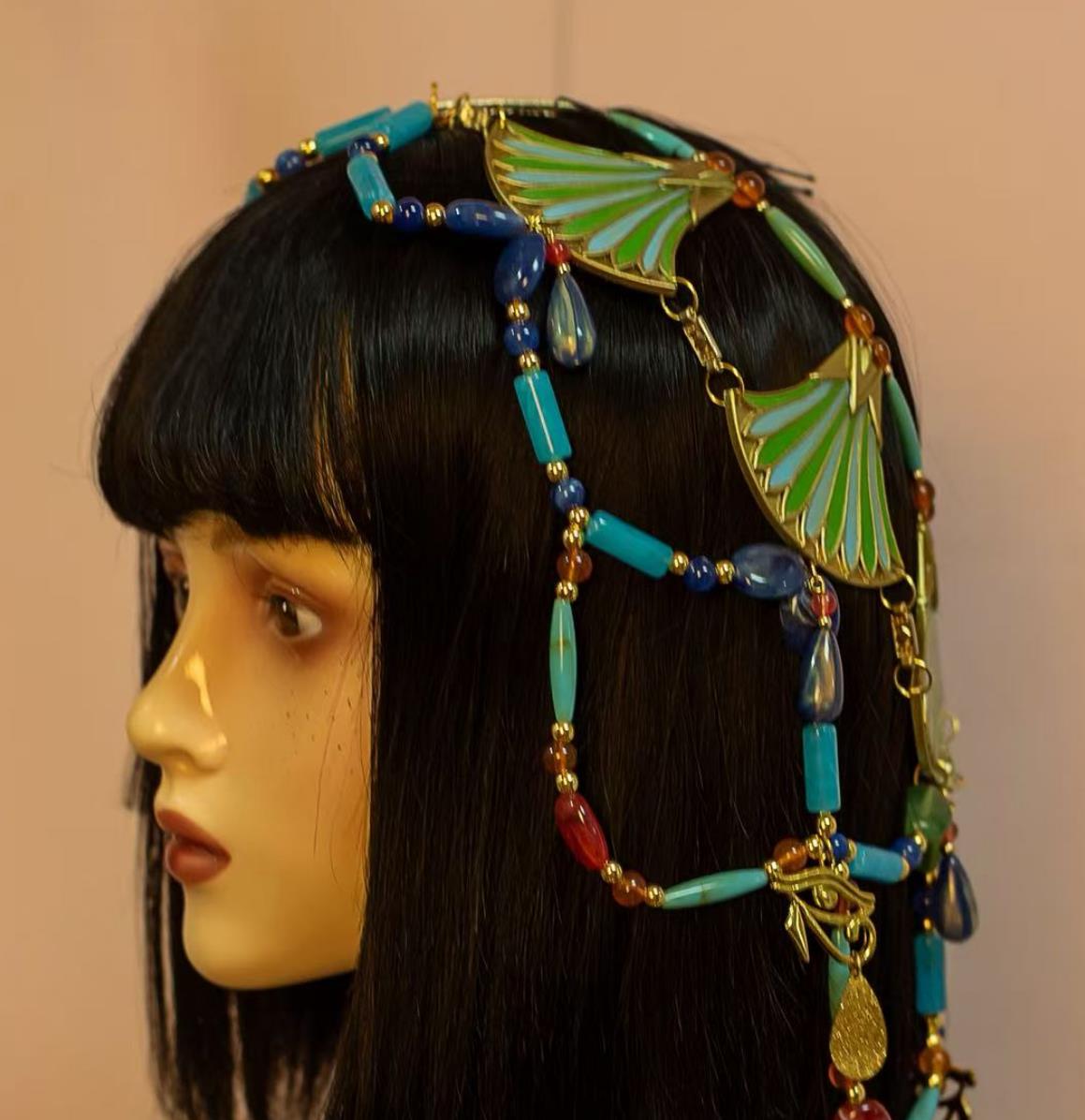 Egyptian Versatile Headpiece And Necklace Handmade Traditional Egypt Queen Jewelry Accessory