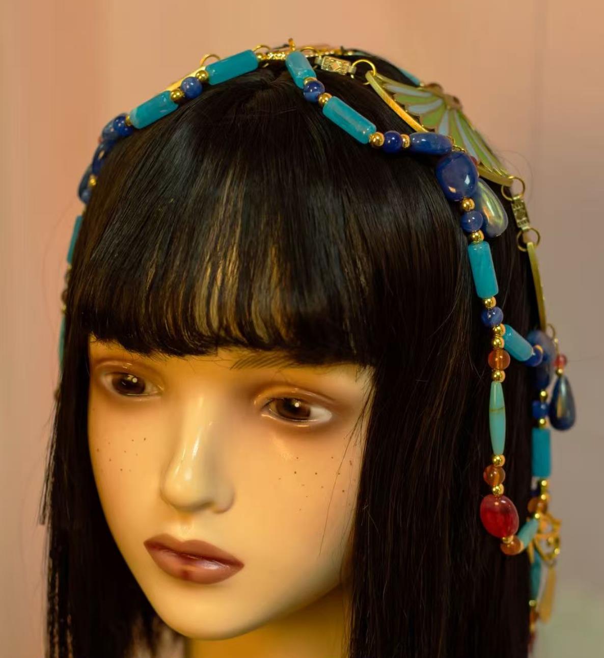 Egyptian Versatile Headpiece And Necklace Handmade Traditional Egypt Queen Jewelry Accessory