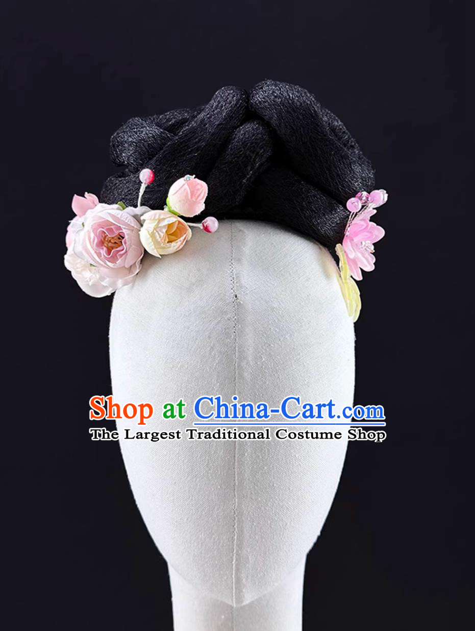 Chinese Classical Dance Ji Li Ying Fang Hua Headdress Hu Jinyi Solo Stage Performance Wig Headdress