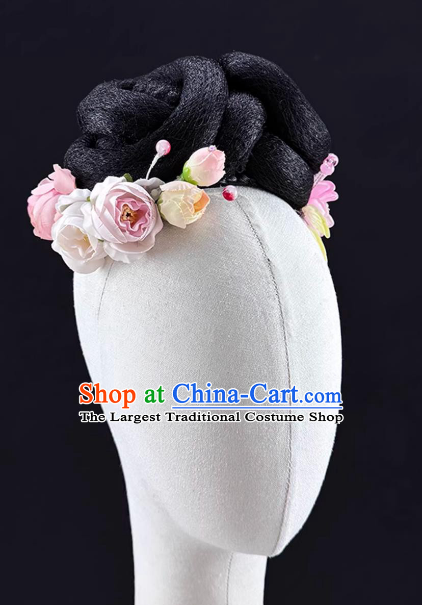 Chinese Classical Dance Ji Li Ying Fang Hua Headdress Hu Jinyi Solo Stage Performance Wig Headdress