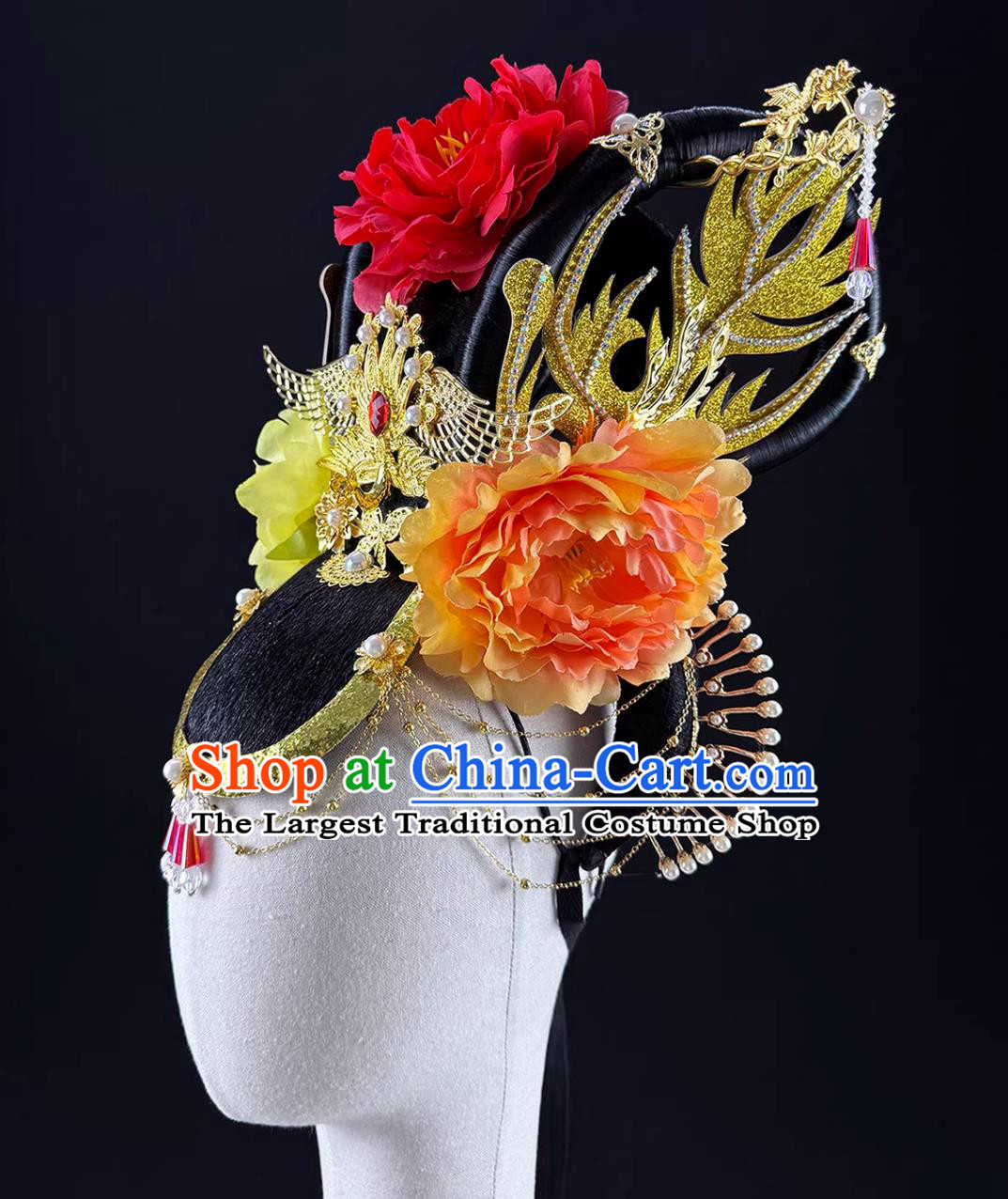 Chinese Classical Twelve Flower Goddesses Tang Dynasty Imperial Consort Headdress Hairpin Hanfu Dance Performance Headpieces