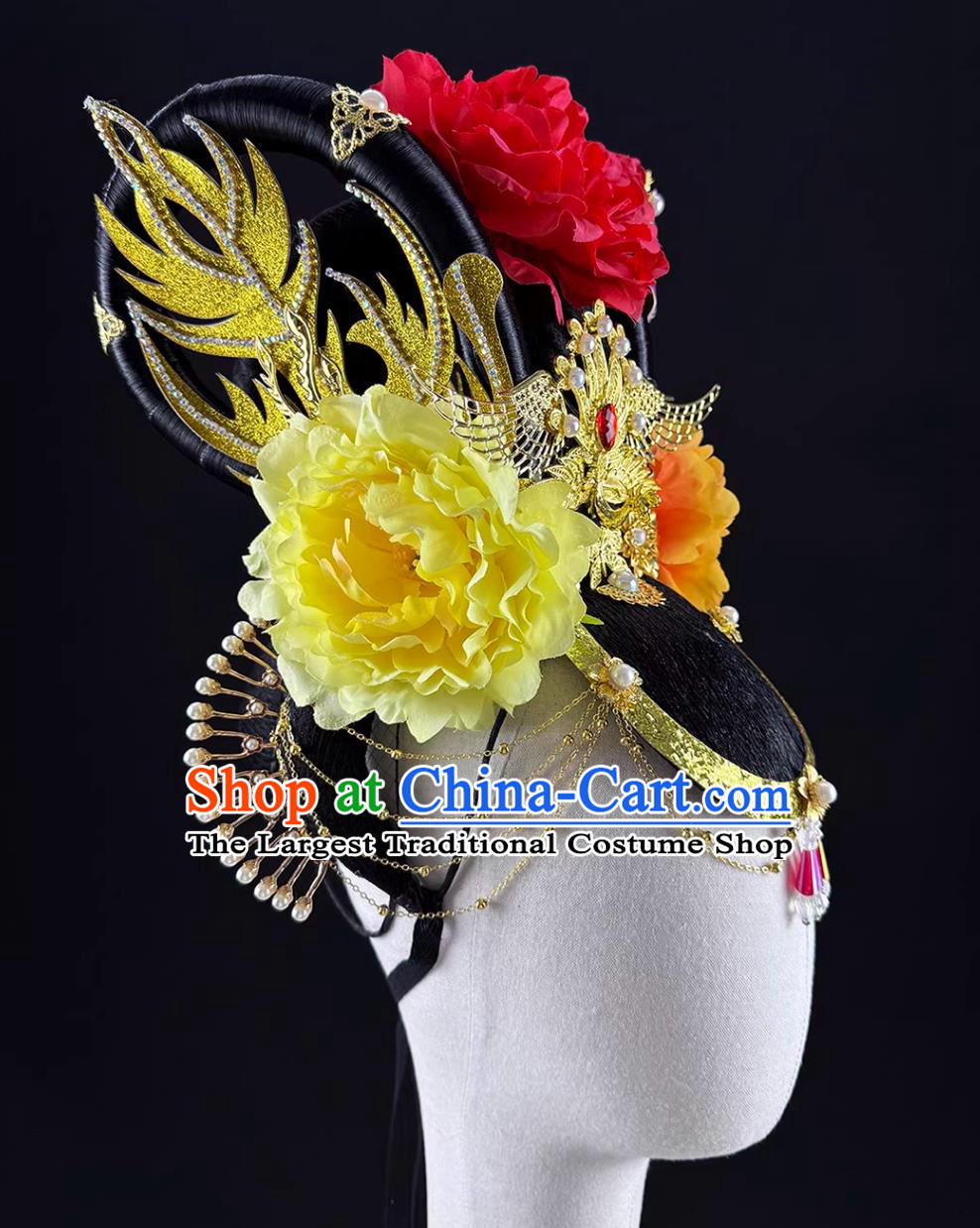 Chinese Classical Twelve Flower Goddesses Tang Dynasty Imperial Consort Headdress Hairpin Hanfu Dance Performance Headpieces