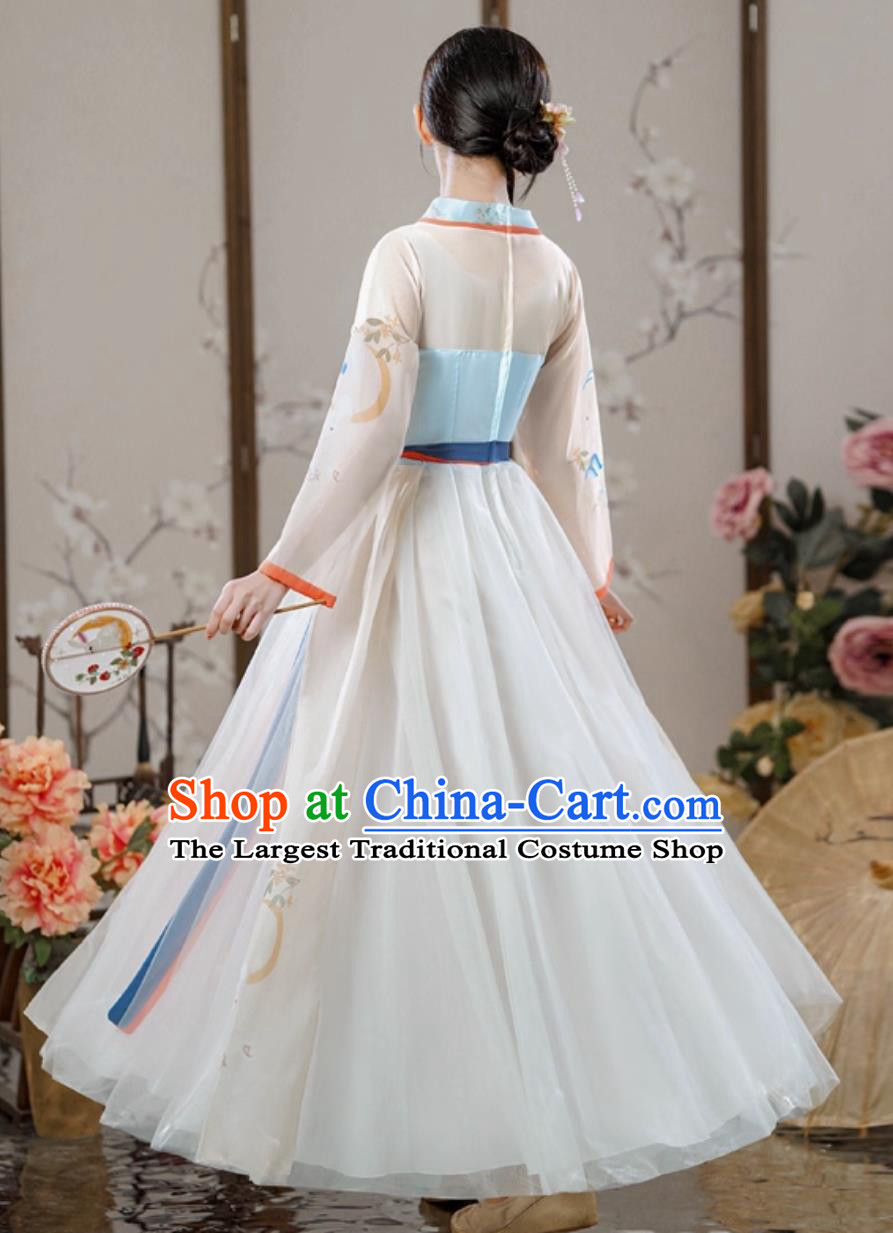 Flower Goddess Hanfu Women Ancient Style Improved Dress Traditional Chinese Clothing