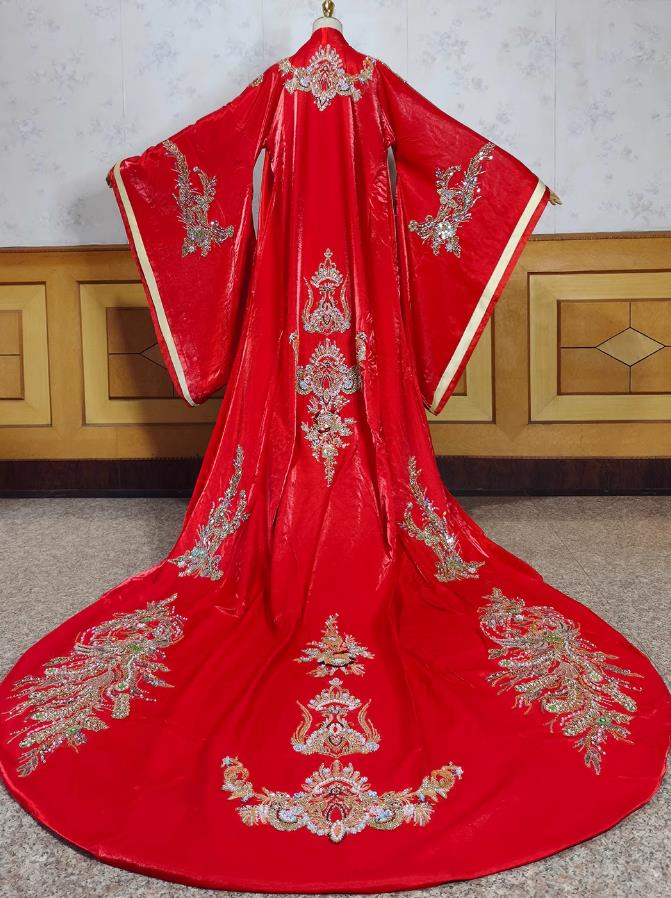Tang Dynasty Hanfu Women Chinese Stage Performance Red Dress Ancient Empress Costume Complete Set