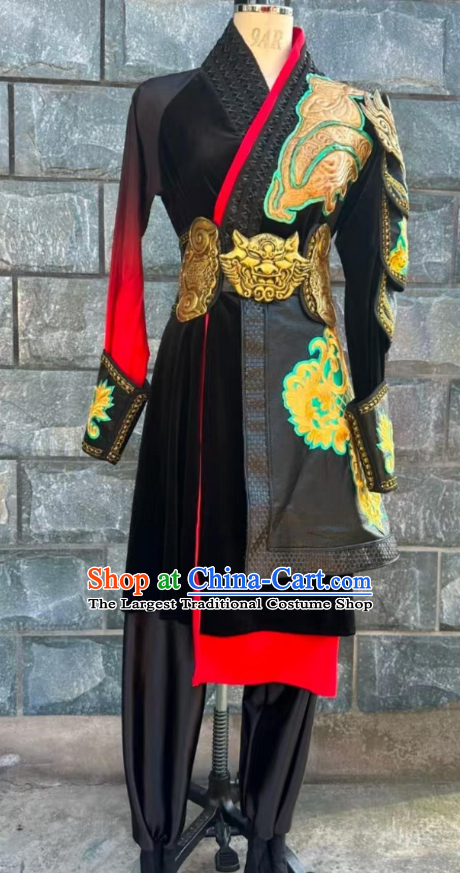 Spring Festival Gala Door Gods Dancewear Traditional Chinese Dance Costume Loong Quan Dance Clothing