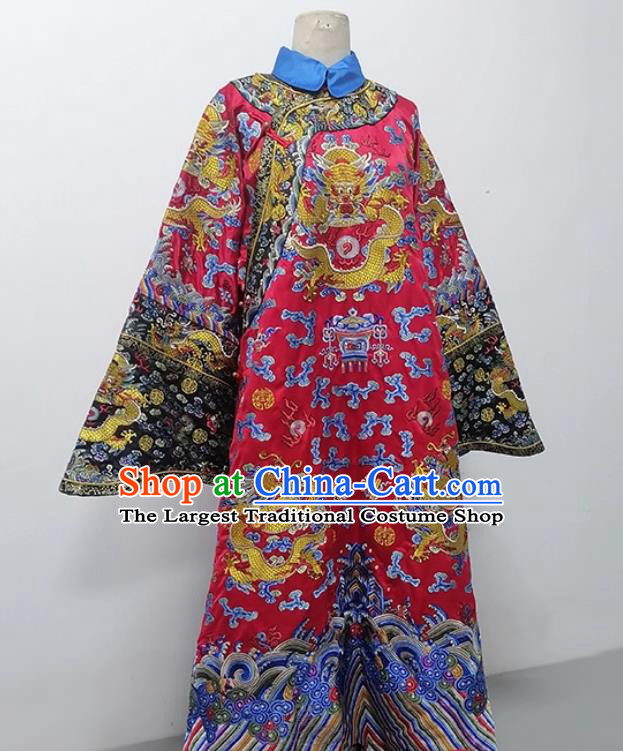 Chinese Qing Dynasty Court Empress Wedding Dress Ancient Women Ceremonial Robe Palace Embroidery Wedding Attire