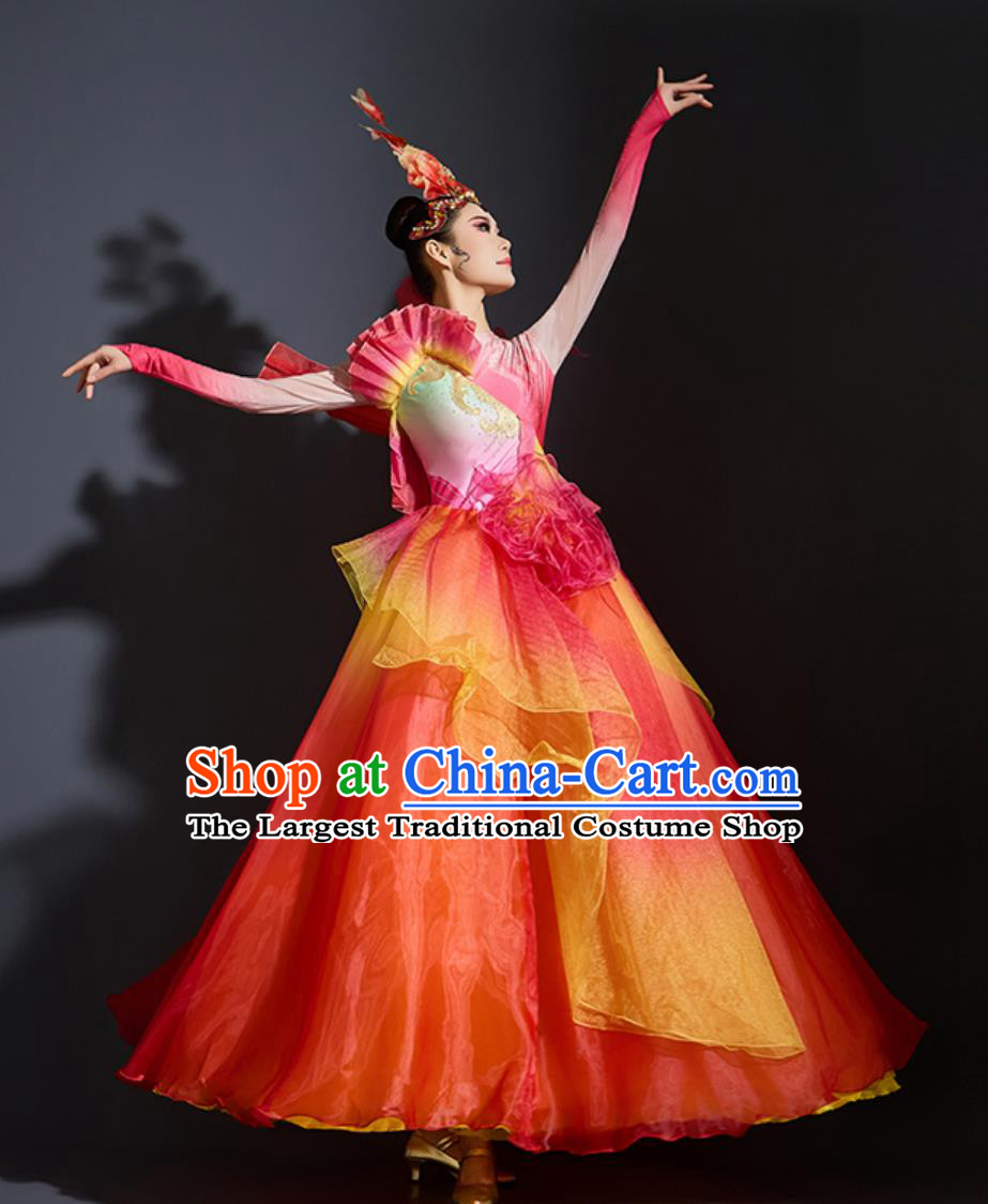 Opening Dance Dress Women Classical Performance Costume Phoenix Blossom Spring Festival Gala Stage Attire