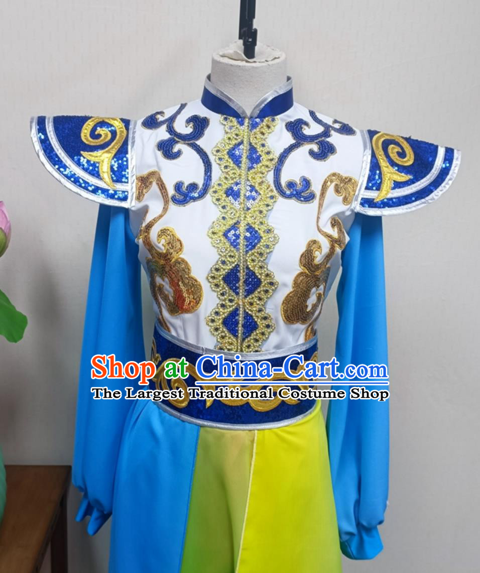Chinese Drum Dance Costume Dragon Dance Waist Drum Opening Ceremony Team Leader Performance Clothing Women Yangko Dance Outfit