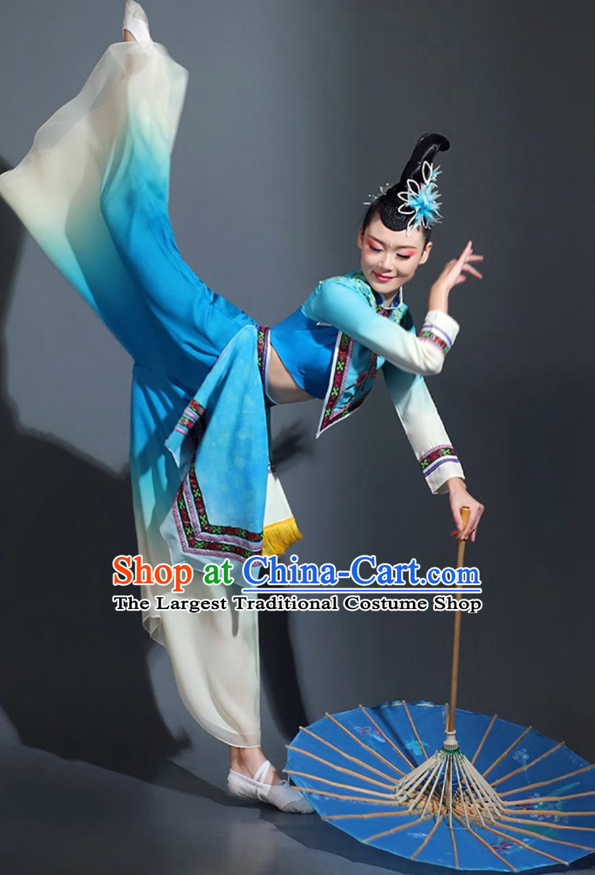 Yangko Dance Costume Chinese Folk Dance Clothing On The Field Of Hope Village Girl Tea-Picking Dance Outfit